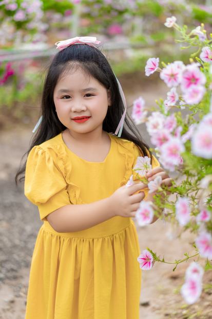 Ảnh gia đình chụp tại cánh đồng hoa và trang trại